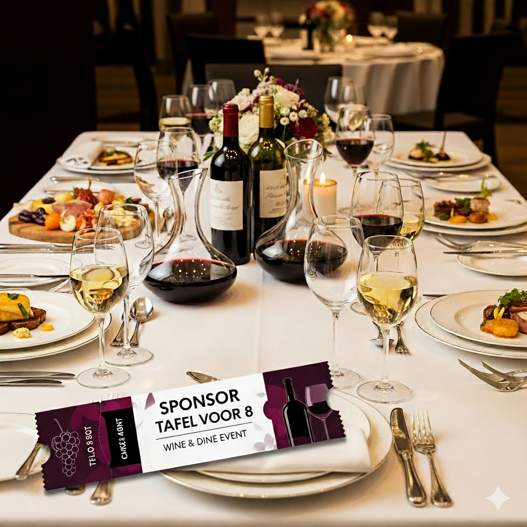 Wine & Dine - Sponsortafel voor 8 personen